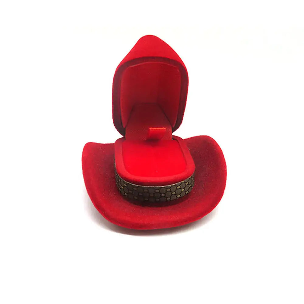 Velvet Ring Box with Graduation Cap Design – Jewelry Packaging for Wedding, Engagement, Earrings & Graduation Gift Organizer