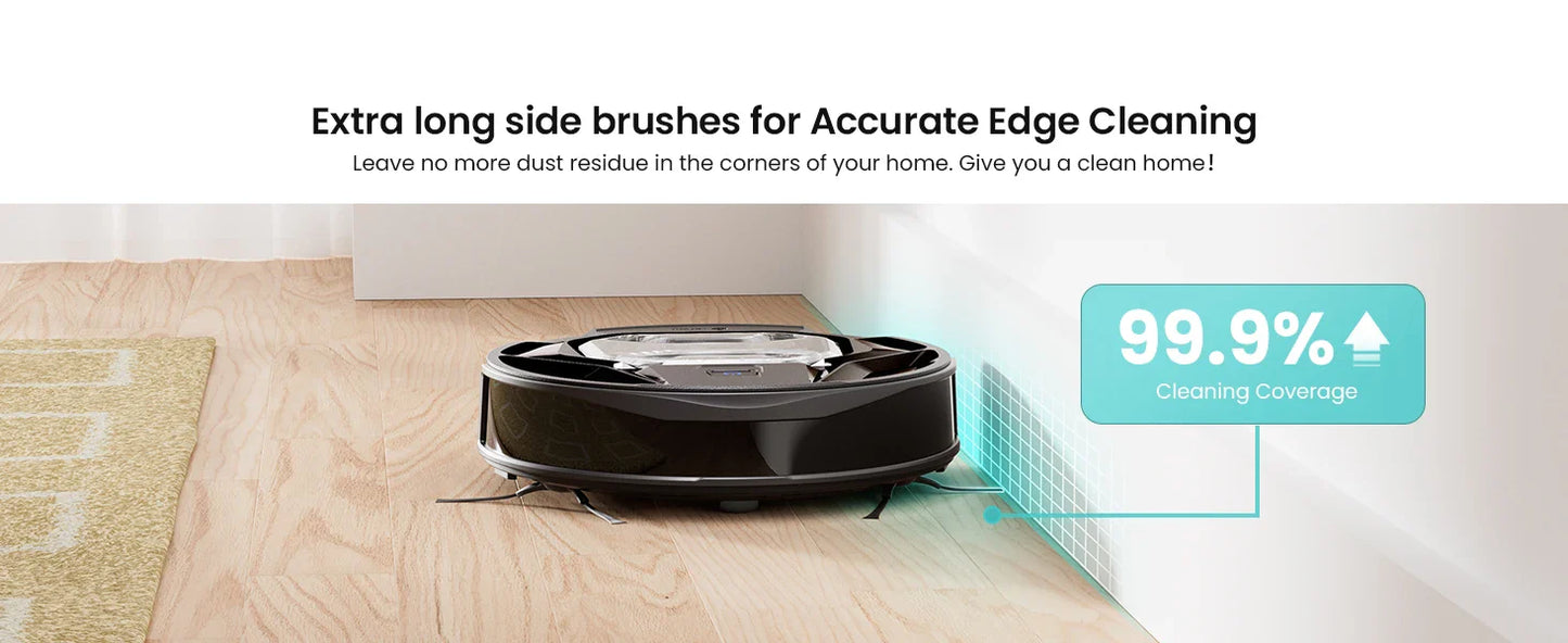 Lefant M320 Robot Vacuum Cleaner with Mop – 6000Pa Suction, 210 Min Runtime, 800ML Dustbin, Carpet Detection