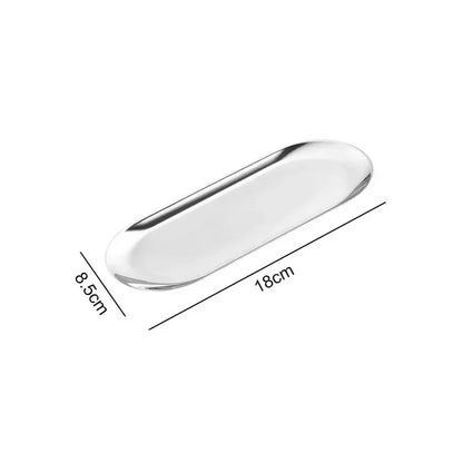 Stainless Steel Cosmetic Storage Tray — Nail Art Tools Organizer & Surgical/Dental Plate