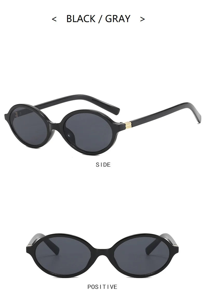 Trendy Small Retro Oval Sunglasses — Vintage Steampunk Round Shades for Women, Fashion UV400 Eyewear