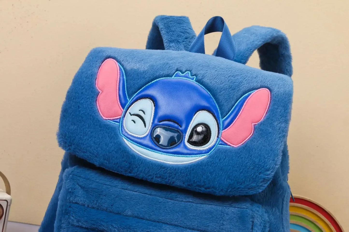 Disney Blue Stitch Plush Backpack – Large-Capacity Cartoon Bag for Kids & Kindergarten Gift