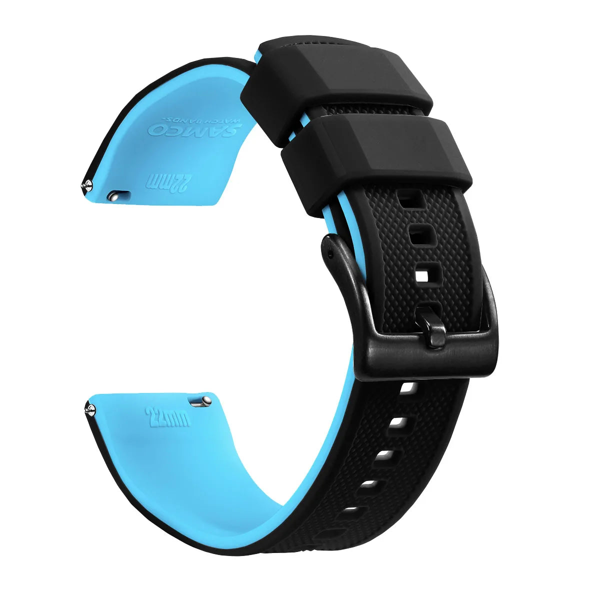Premium Silicone Watch Band - Quick Release Rubber Replacement Strap for 18mm 20mm 22mm Watches