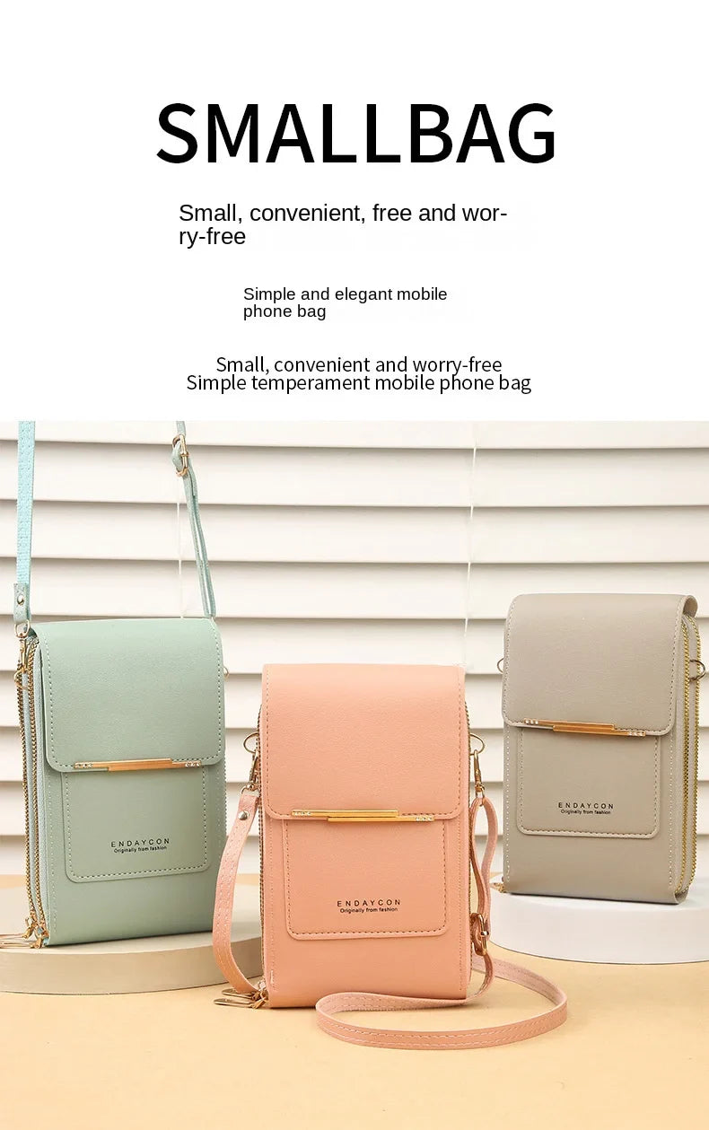 Crazy Bag Women's Fashion Touch Screen Lock Cell Phone Bag – Mobile Phone & Card Holder Crossbody Shoulder Bag