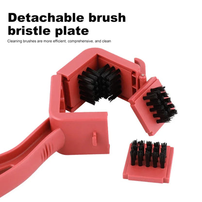 Motorcycle & Bicycle Chain Brush Cleaner — Plastic Scrubber for Chain Cleaning, Outdoor Road Maintenance Tool