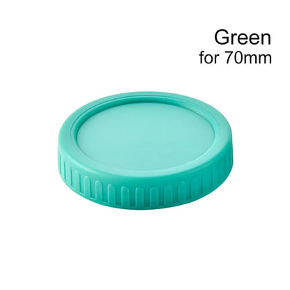 6pcs Reusable Plastic Mason Jar Lids - Leak-Proof Wide Mouth Bottle Covers with Spout for Kitchen Use