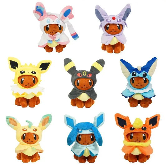 Eevee Evolution Plush Toy Set – Umbreon, Espeon, Jolteon, Flareon, Glaceon, Vaporeon, Sylveon, Leafeon Soft Stuffed Cartoon Collectibles