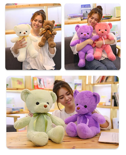 Cute Teddy Bear Plush Toy — Soft Stuffed Animal, Kawaii Cat & Baby Sleeping Plush for Kids, Girls, Home Decor & Gift