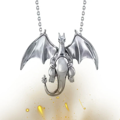 Pokemon Charizard Anime Pendant Necklace — Fashion Hip Hop Rock Punk Jewelry for Men & Women, Birthday Gift