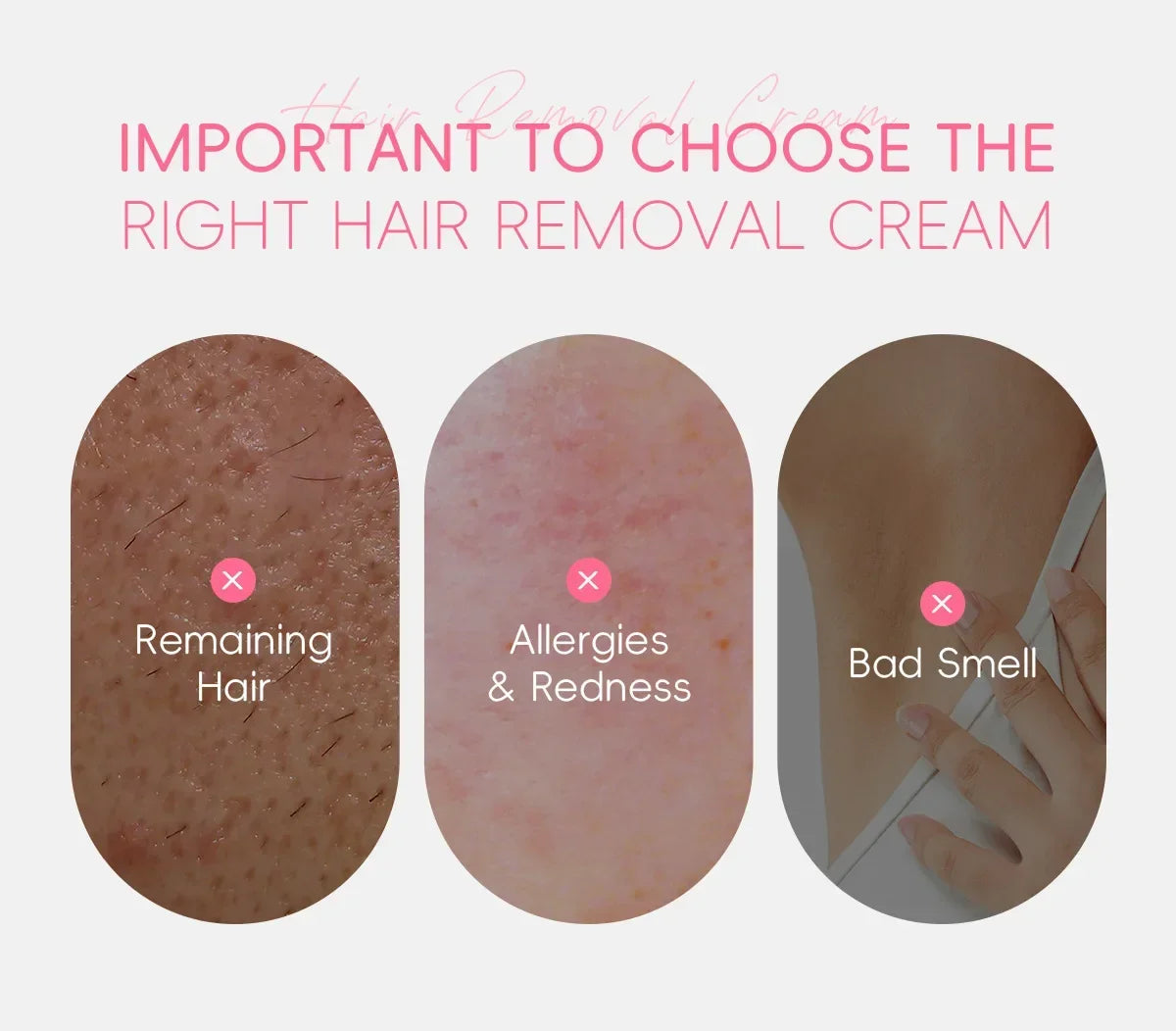 LAIKOU Hair Removal Cream 50g – Painless Epilator for Intimate Areas, Hair Growth Inhibitor, Body Care for Men & Women