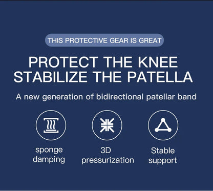 Pressurized Knee Wrap Sleeve — Elastic Support Braces with Pad for Basketball, Tennis & Cycling