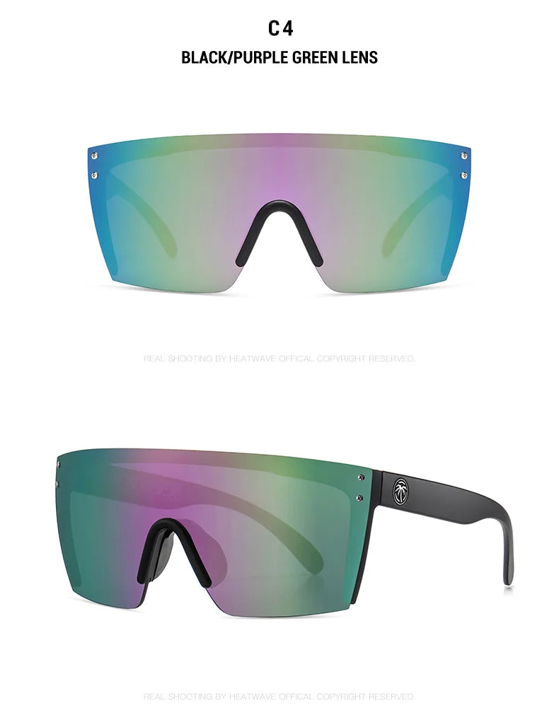 NEW Luxury Brand Mirrored Polarized Sunglasses — Men’s Sport Goggles with UV400 Protection & Case