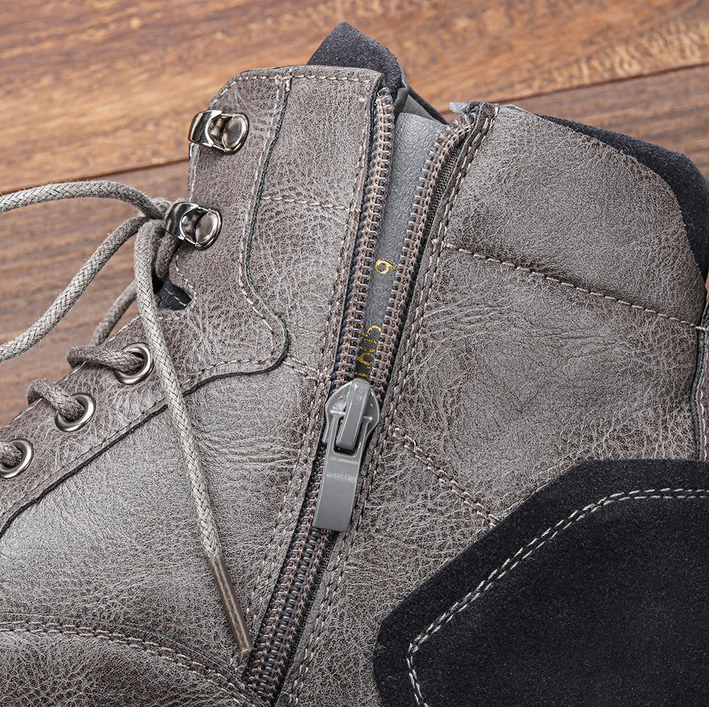 Men's Leather Ankle Boots – Brand Boot Size 7-13, Model #AL605