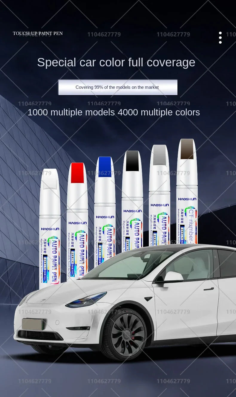 Tesla Paint Repair Pen for 2012-2025 Model 3 Y X S — Car Touch Up Pen Black White Wheel Scratch Repair Agent