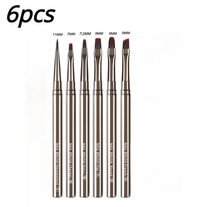 Nail Art Liner Brushes for Striping & Drawing – 6 to 25mm Design Pens, Professional Manicure Tools
