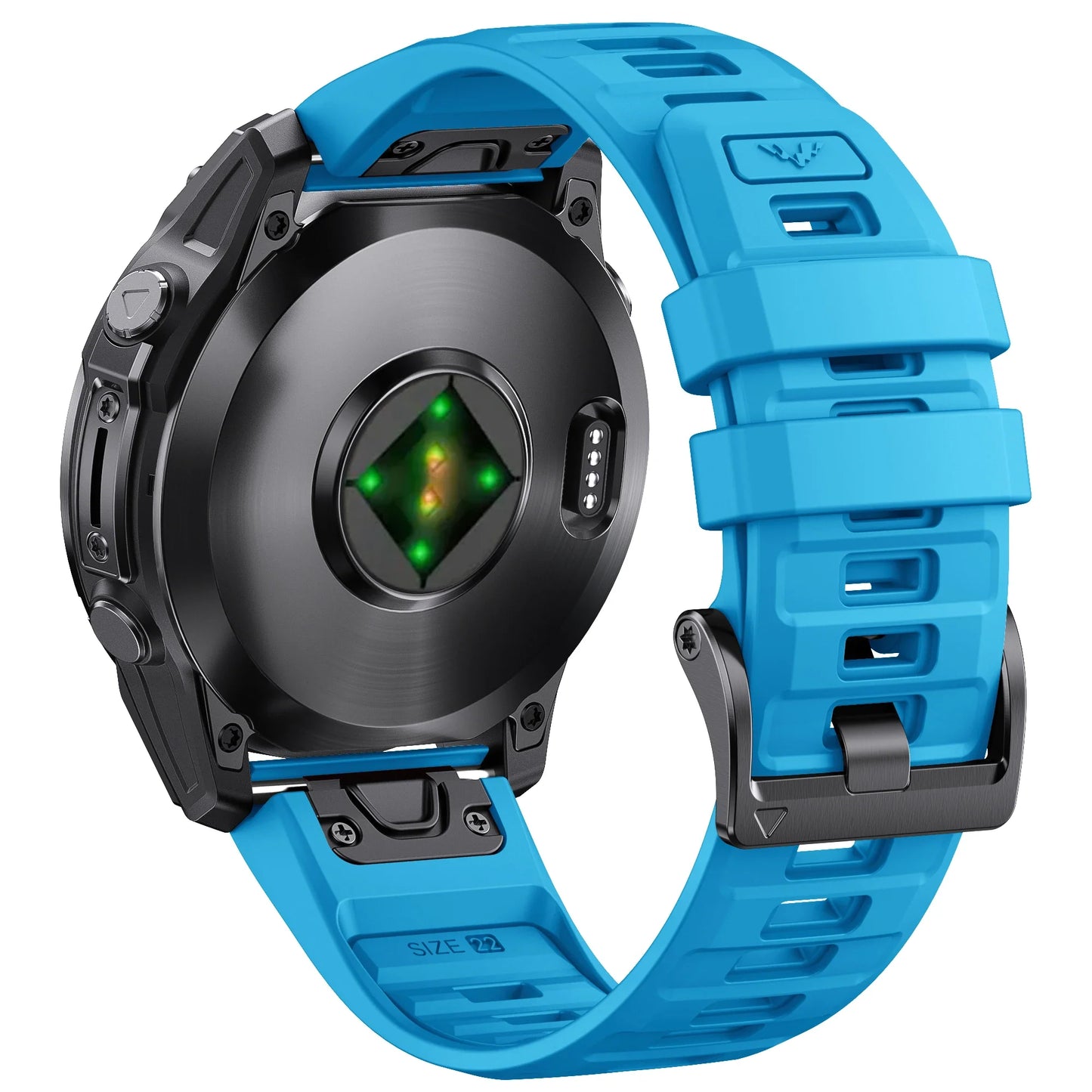 Quick Fit 22mm Silicone Watch Strap for Garmin — Compatible with Fenix 8/E/Epix Pro 47mm, Fenix 7, Fenix 6 Solar, Forerunner 955/945/965