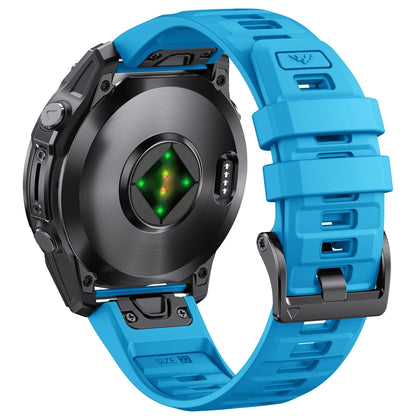 Quick Fit 22mm Silicone Watch Strap for Garmin — Compatible with Fenix 8/E/Epix Pro 47mm, Fenix 7, Fenix 6 Solar, Forerunner 955/945/965