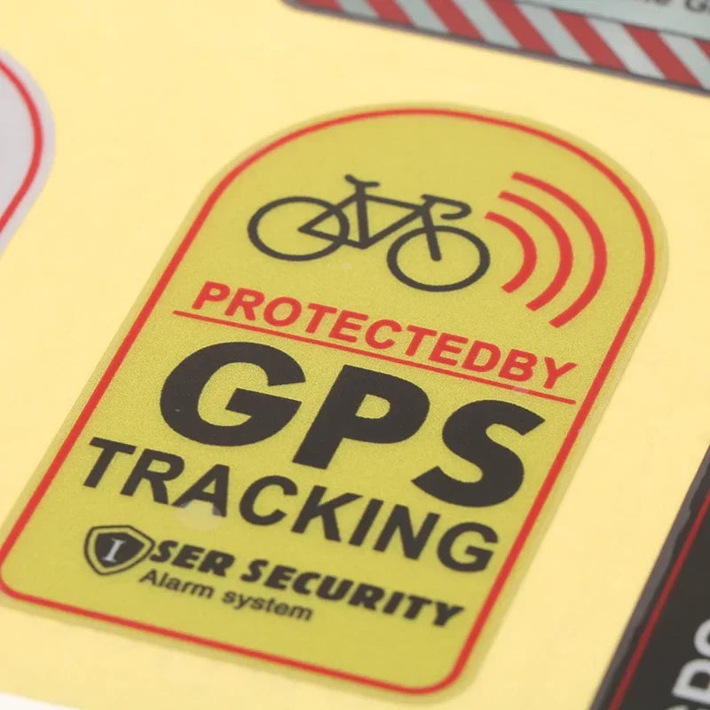 Bicycle & Motorcycle GPS Anti-Theft Sticker – Reflective Waterproof Tracking Warning Paster, Scooter & Bike Accessory