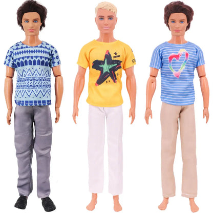Ken Doll Accessories Set – Clothes, Shoes, Surfboard, Guitar, Violin & More for Kids Birthday Gift
