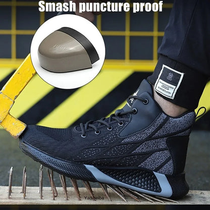 Steel Toe Work Boots – Lightweight Indestructible Safety Shoes for Men & Women, Anti-Puncture Work Sneakers