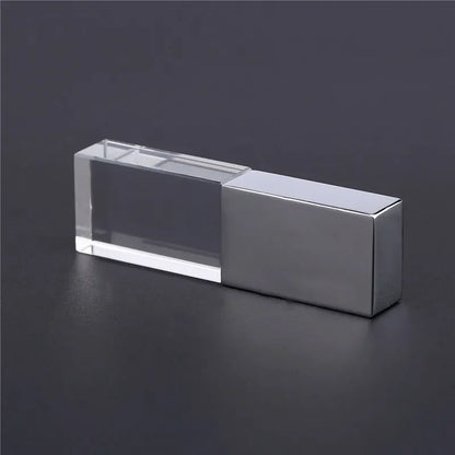Crystal USB Flash Drive - LED Memory Stick 8GB–64GB