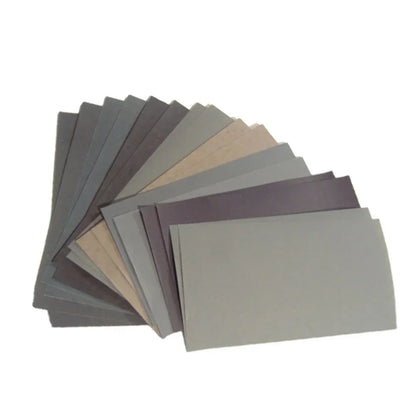 15-Piece Wet & Dry Sandpaper Set (400–3000 Grit) – Assorted Abrasive Sheets for Smoothing & Polishing