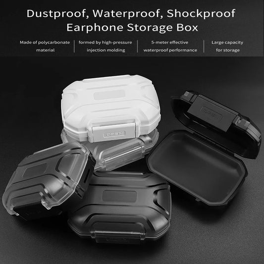 Earphone Accessories Hard Case – Waterproof, Shockproof, Dustproof Portable Storage Bag with Large Capacity