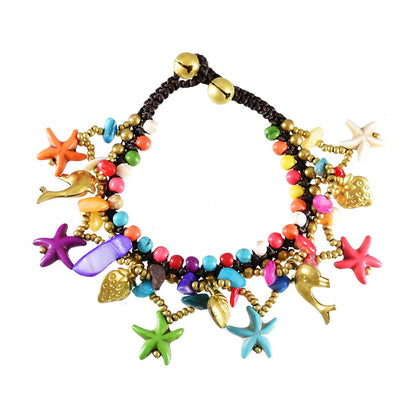 Gypsy Boho Tibetan Turquoise Bracelet for Women & Men – Vintage Elastic Ethnic Bangle Jewelry