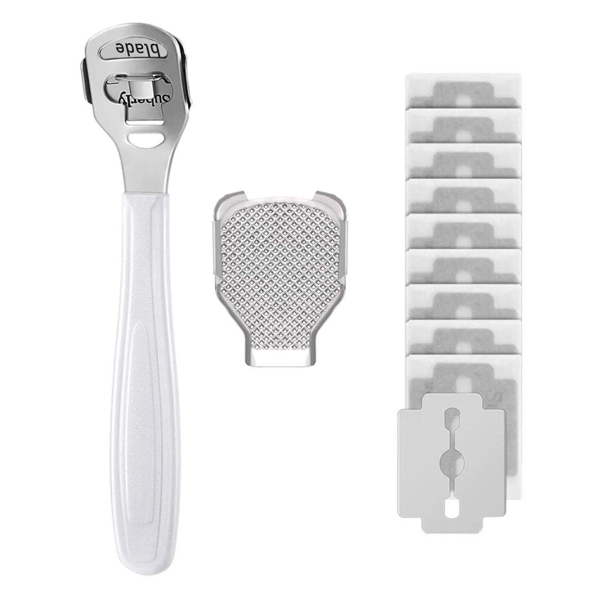 Foot Callus Shaver – Stainless Steel Heel & Hard Skin Remover with 10 Blades Pedicure Tool