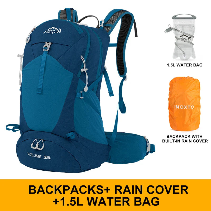 35L Mountaineering Backpack - Waterproof Outdoor Sports Bag for Men & Women, Camping & Hiking Rain Gear