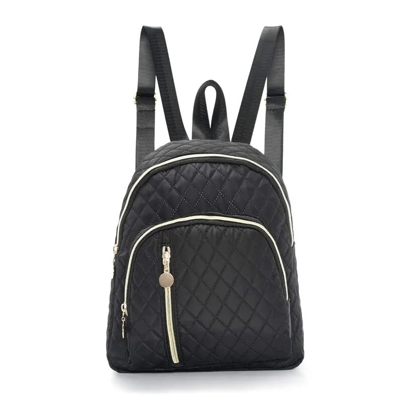 Quilted Pattern Classic Backpack - Stylish and Durable Design