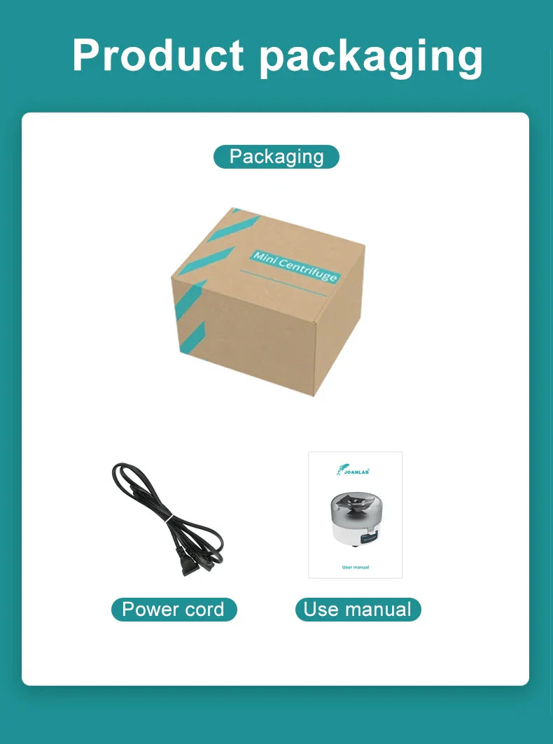 JOANLAB Mini Centrifuge Machine – PCR Plasma Lab Microcentrifuge 4000/7000rpm for 0.2/1.5/2ml Tubes