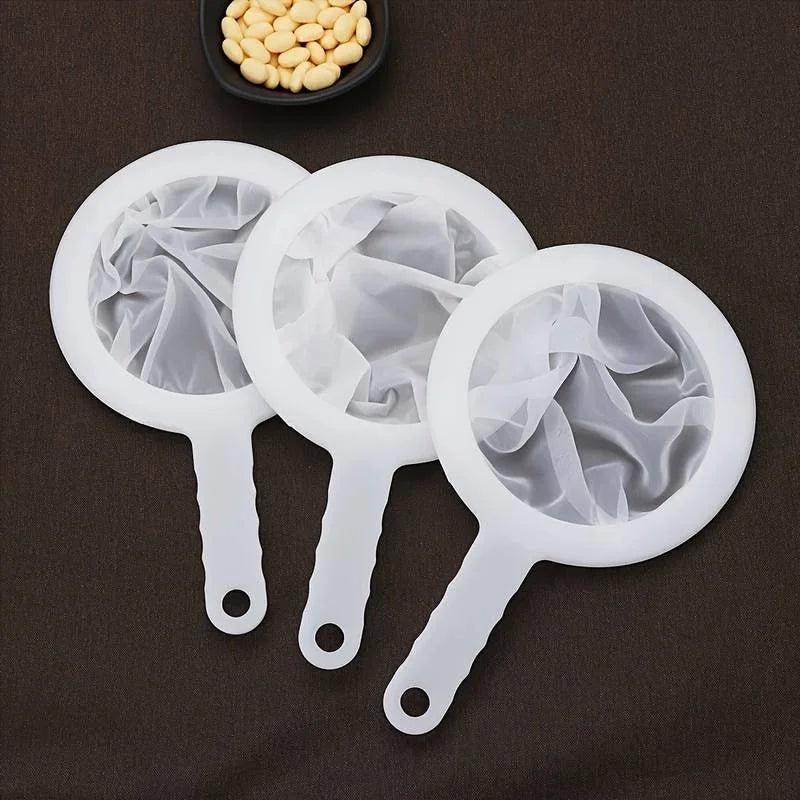 Fine Mesh Strainer Spoon – Nylon Coffee, Milk, Soy & Yogurt Filter, 100–400 Mesh Kitchen Sieve & Dining Gadget Tool