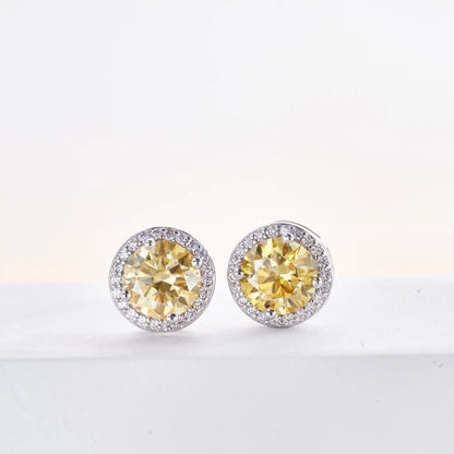 925 Sterling Silver Moissanite Earrings – 1 Carat Round Studs, Engagement, Wedding & Daily Wear Luxurious Gift for Women