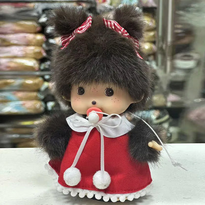 15cm DIY Monkey Plush Doll – Kawaii Dress-Up Pendant for Schoolbag, Cute Christmas & Children’s Gift