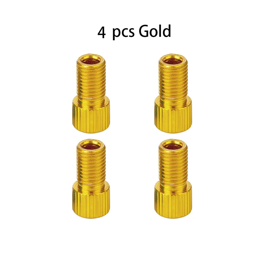 10-Color Aluminum Bicycle Valve Adapter – PRESTA to SCHRADER Converter for Bikes & Cars