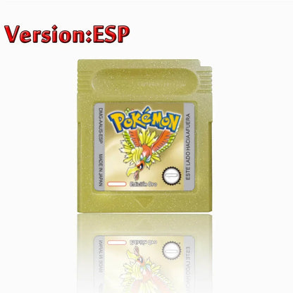 Pokemon GBC Game Cartridge - 16-Bit Video Game Card in Red, Blue, Crystal, Gold, Silver & Yellow Versions