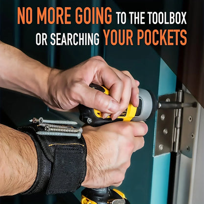 Magnetic Wristband for Screws, Nails, Drilling Bits - Strong Magnets, Tool Holder Belt, Cool Gadgets for Men and Women