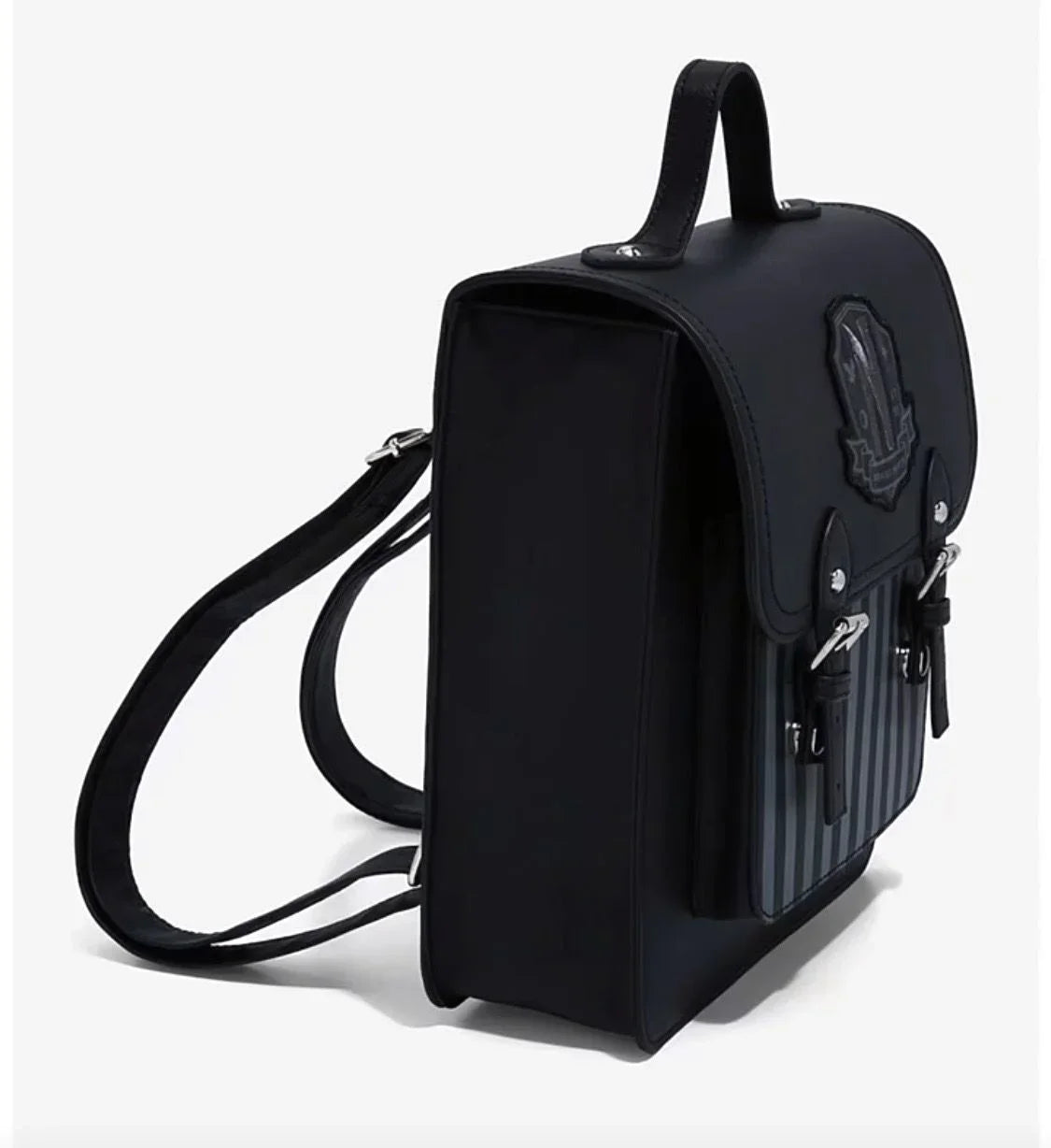 Wednesday Addams Backpack — Schoolgirl Nevermore College Cosplay Messenger Bag for Kids & Fans Gift
