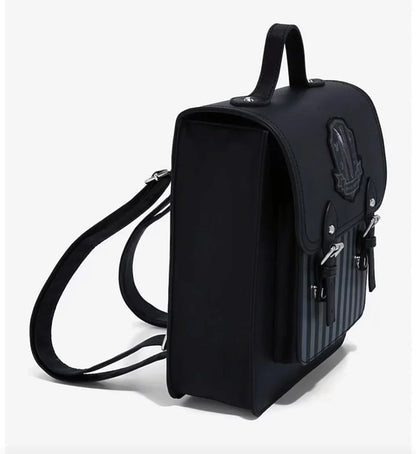 Wednesday Addams Backpack — Schoolgirl Nevermore College Cosplay Messenger Bag for Kids & Fans Gift