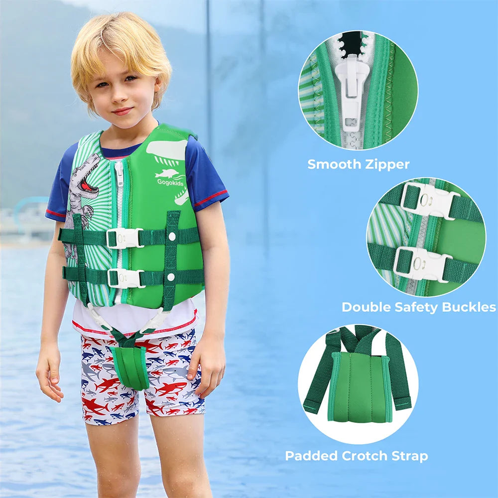 Gogokids Kids Life Jacket – Neoprene Float Vest for Toddlers, Swim Training & Buoyancy Swimwear