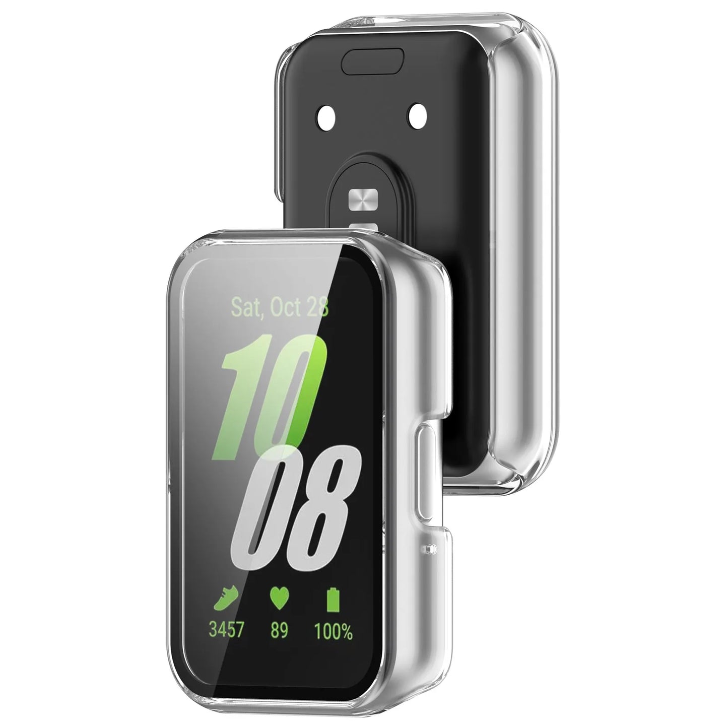 Glass+Case for SGlass+Case for Samsung Galaxy Fit 3 – Tempered Glass Screen Protector & Hard PC Bumper Cover Accessory Setamsung Galaxy Fit 3 Tempered Glass Screen Protector & Hard PC Protective Bumper for Galaxy Fit3 Accessories