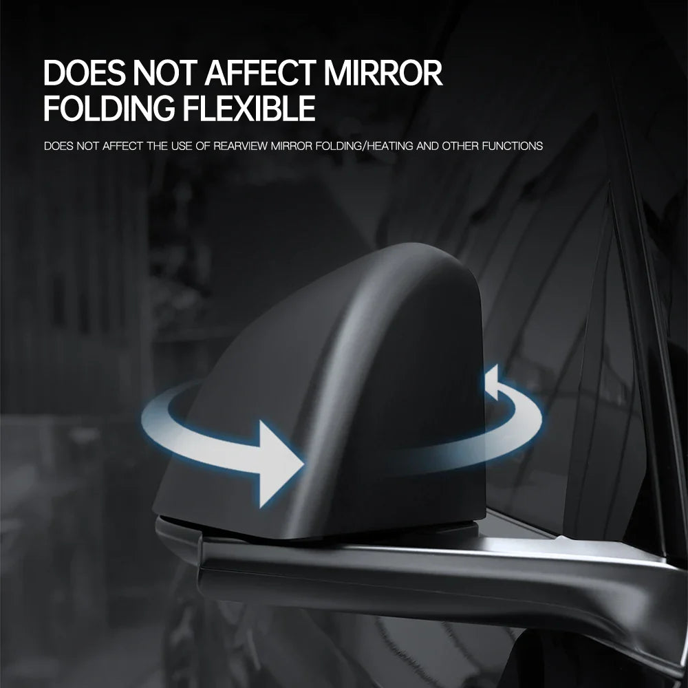 YZ Carbon Fiber Side Door Mirror Cover for Tesla Model 3 and Model Y – ABS Rearview Cover, Auto Exterior Accessories