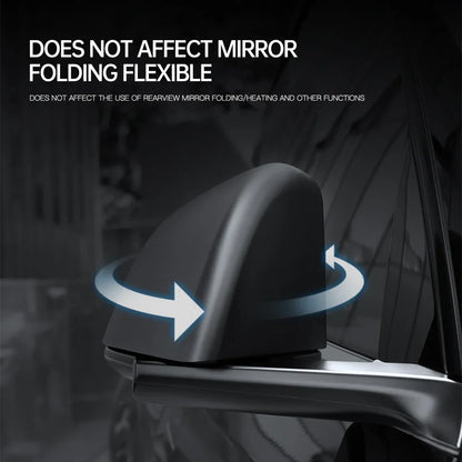 YZ Carbon Fiber Side Door Mirror Cover for Tesla Model 3 and Model Y – ABS Rearview Cover, Auto Exterior Accessories