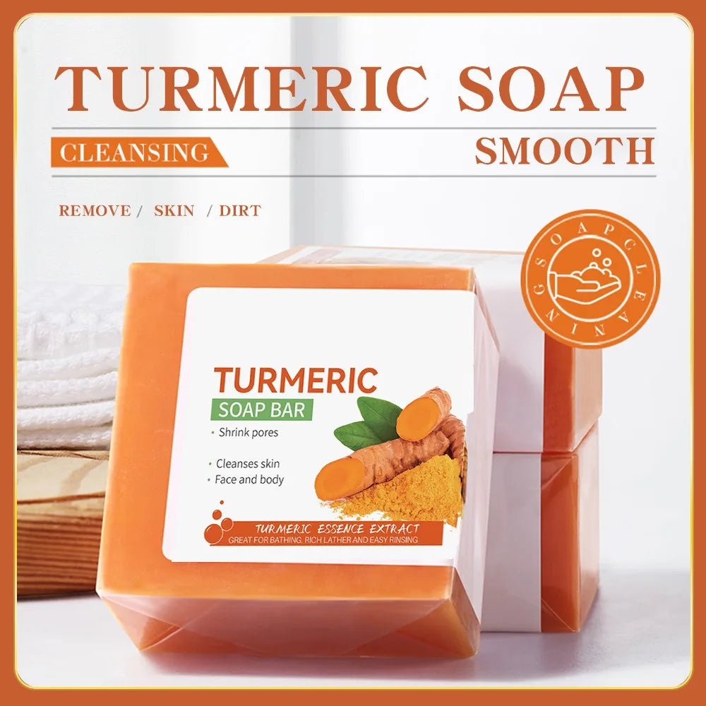 Handmade Turmeric Soap – Brightening & Lightening Body, Underarm, Leg & Face Cleanser for Tender Skin Care
