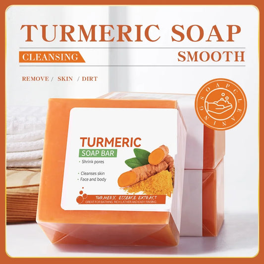 Handmade Turmeric Soap – Brightening & Lightening Body, Underarm, Leg & Face Cleanser for Tender Skin Care