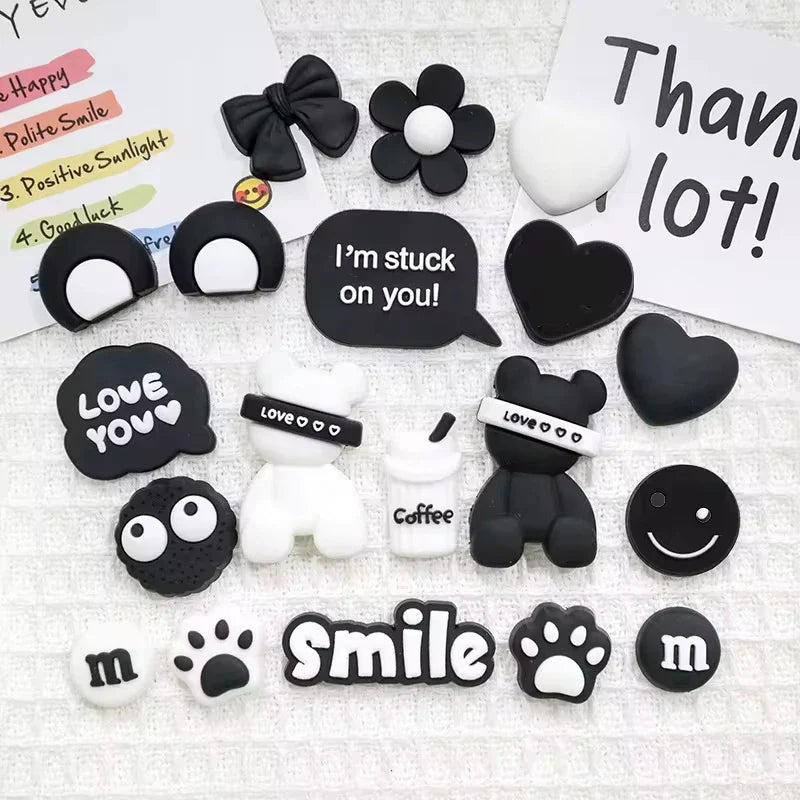 19PCS Little Bear PVC Shoe Charms – Animal Decorations for Clogs & Sandals, Party & Christmas Gifts
