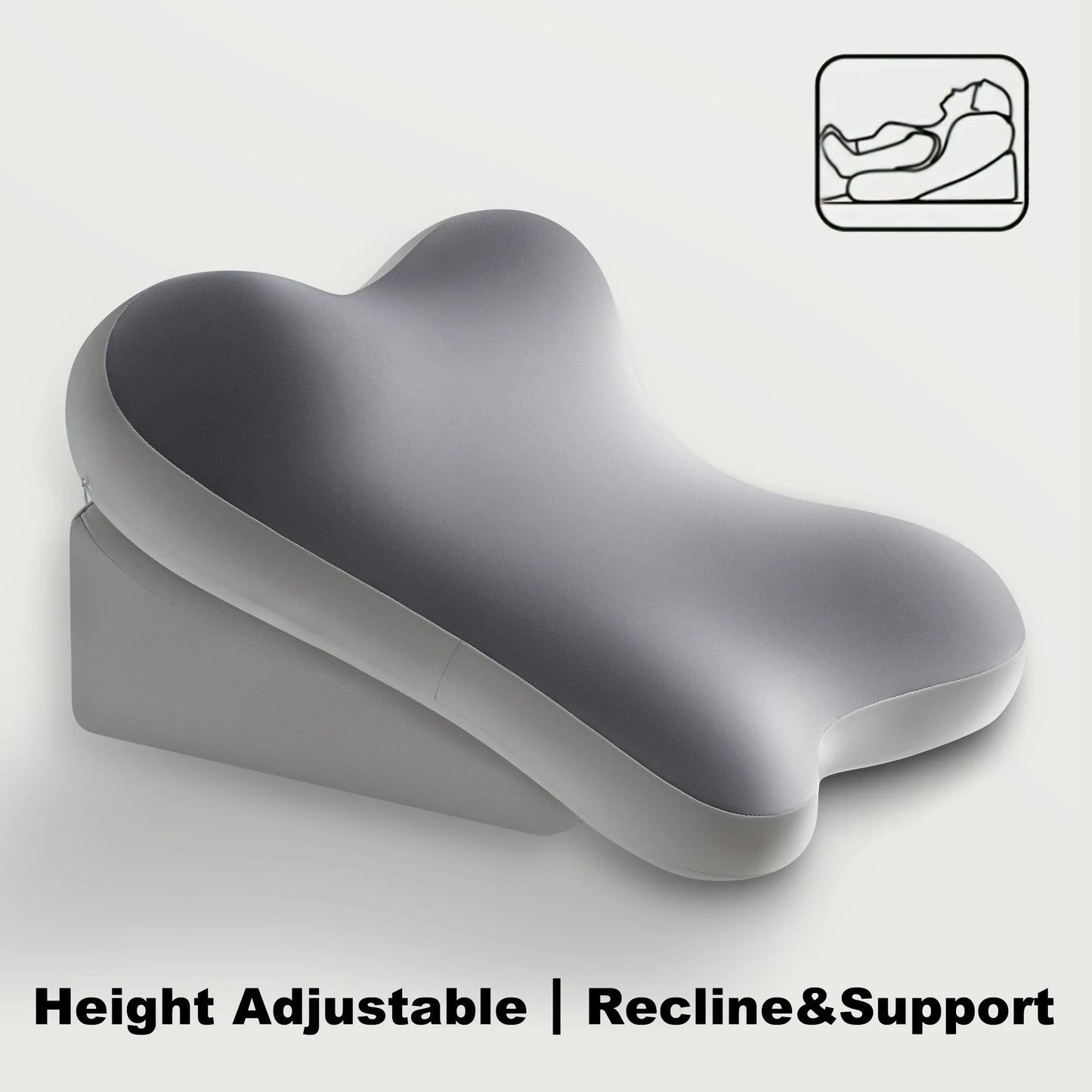 Adjustable Ergonomic Support Pillow - Back & Neck Comfort Cushion