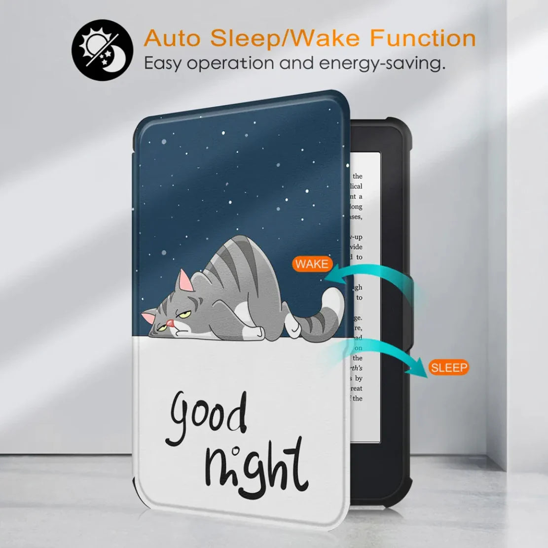 Kobo Clara BW/Clara Colour 2024 Case - 6 Inch Auto Wake Sleep PU Leather Cover, Soft Magnetic Ereader Hoesje N365 N367 Funda
