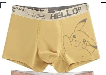 Pokemon Anime Men's Boxer Briefs — Charmander, Charizard, Bulbasaur, Gengar & Pikachu Antibacterial Underwear Shorts Gift