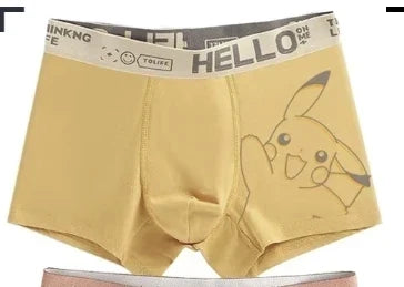 Pokémon Anime Boxer Briefs - Men’s & Boys’ Charmander, Charizard, Bulbasaur, Gengar & Pikachu Underwear